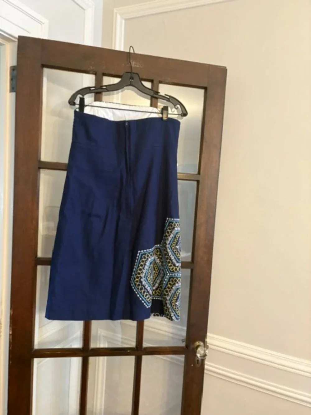 Lilly Pulitzer Bowen Navy Blue Embroidered Strapless Dress, Size 10 - Picture 5 of 6